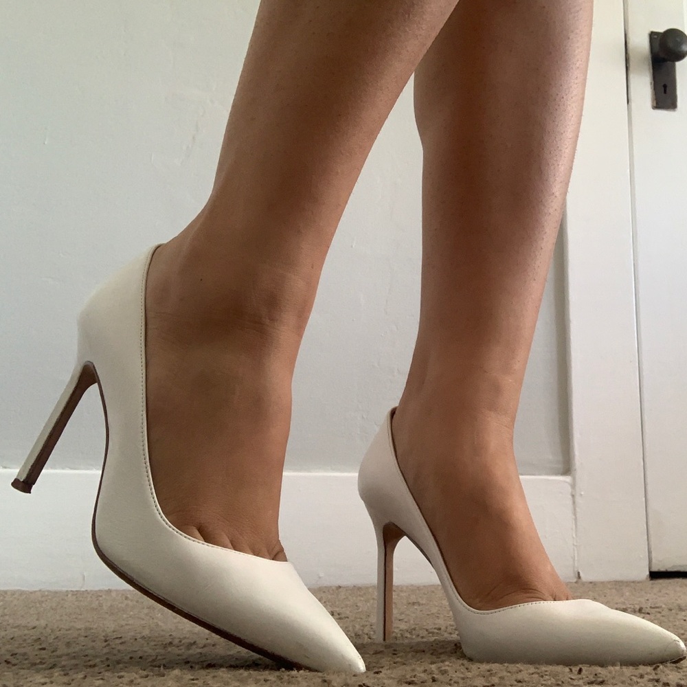 Manolo Blahnik White Pumps
